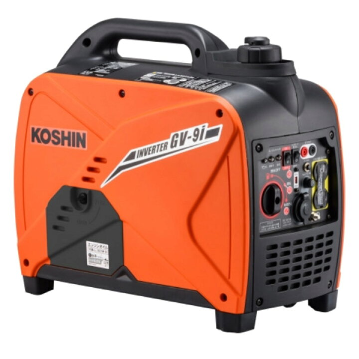 楽天市場】[メーカー直送品] KOSHIN インバーター発電機 0.9kVA GV-9I 