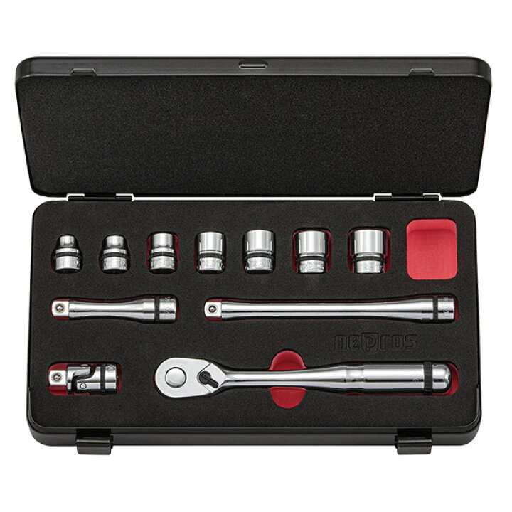 楽天市場】NEPROS 9.5sq. ソケットレンチセット インチサイズ [11点  