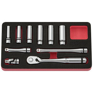 NEPROS 9.5sq. �f�B�[�v�\�P�b�g�����`�Z�b�g [10�_] NTB3L10C �l�v���X �H��Z�b�g NBR390A 3/8 ���`�F�b�g �\�P�b�g ������� ���� ���[