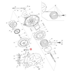 [���i�E������s��] �O�����[�� SHS-210A/210SA�p�p�[�c NO.14 �y �ܔ�ASSY SP�t 1/4 �z 001380035-1