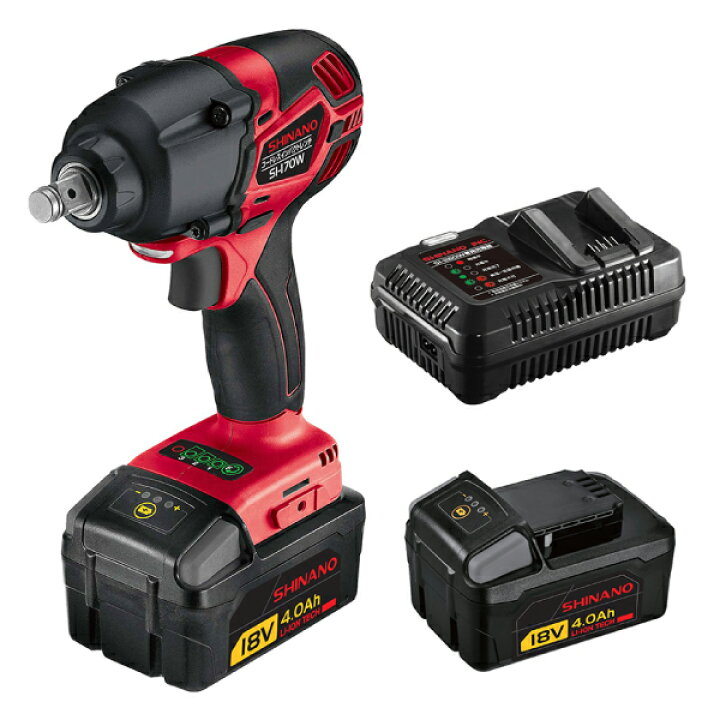 楽天市場】SHINANO 18V コードレスインパクトレンチ 12.7mm角 SI-170W 