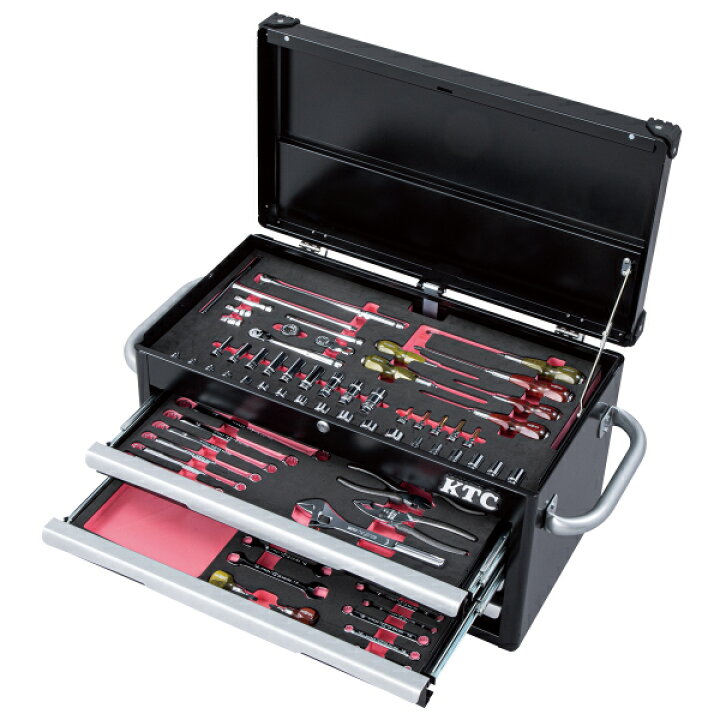 楽天市場】[メーカー直送業者便] NEPROS 9.5sq. ツールセット [77点 