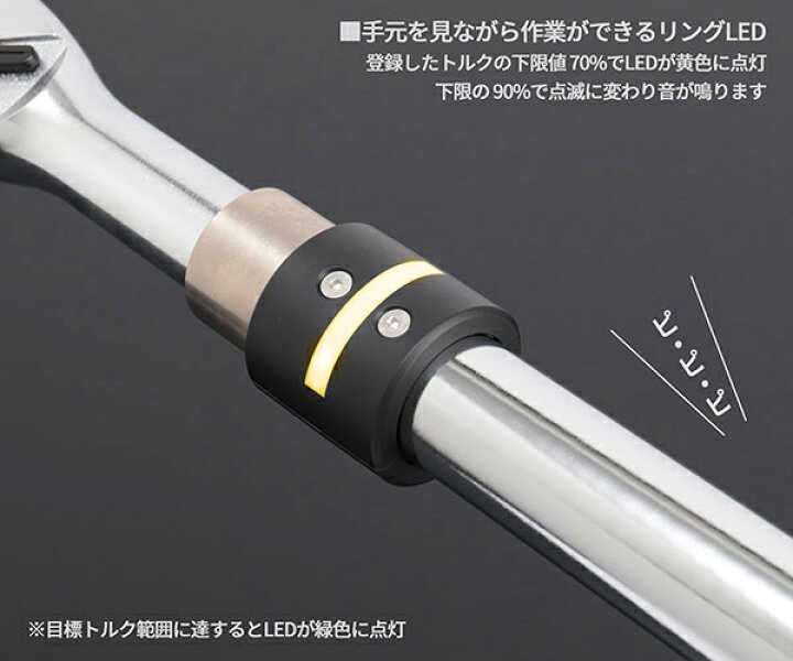 楽天市場】KTC 12.7sq.デジラチェ GEW200-R4 40〜200N・m 新機能搭載 