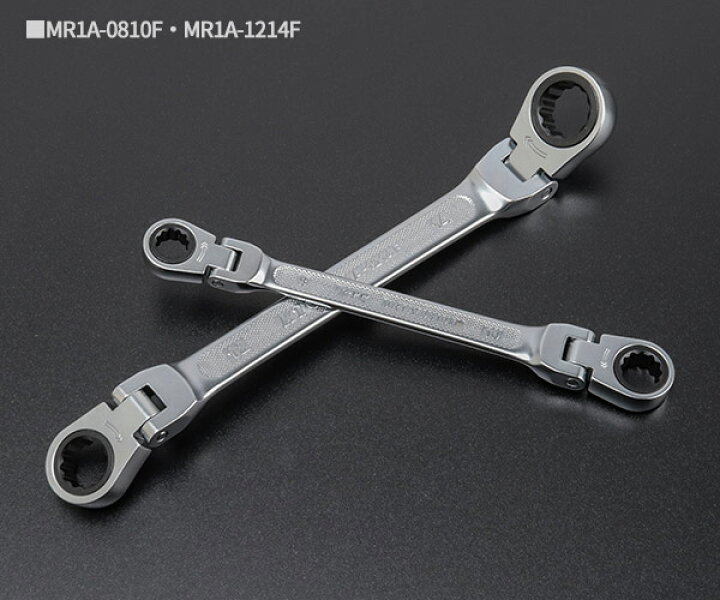 楽天市場】KTC MR1A-F2PEM ラチェットめがねレンチ (両頭型首振り 