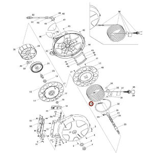 [���i�E������s��] �O�����[�� SHS-210A/210SA�p�p�[�c NO.30 �y�ی�X�v�����O 3/8�z 001380060