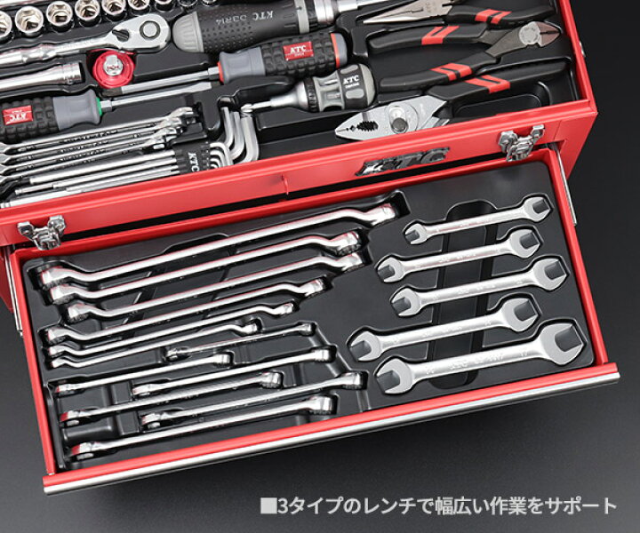 楽天市場】KTC SK39120XMREM 9.5sq. 91点工具セット マットレッド 