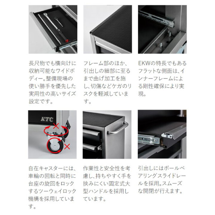 楽天市場】[メーカー直送業者便] KTC EKW-1105SBK ツールキャビネット 
