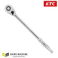 KTC ロングラチェットハンドル 差込角9.5mm(9.5sq.)(3/8) 送り角4° 90ギア (BR390L)(4989433616483) 京…
