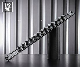 シグネット スピンロックソケットレール　1/2SQ 13PC ブラック (68267)(4712818963458) SIGNET