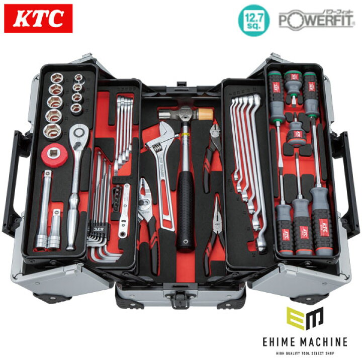 楽天市場】KTC 工具セット(両開きメタルケース)[52点] (SK4520WZ 