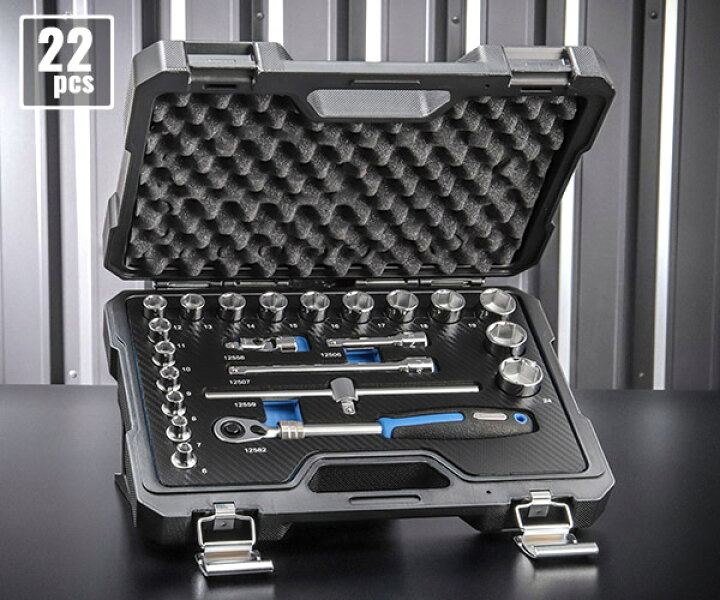 楽天市場】シグネット 3/8DR 22PC 伸縮ラチェットハンドル採用ソケット 