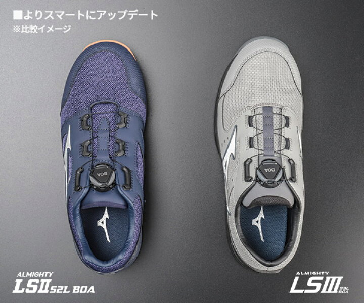 楽天市場】[26SS新作] ミズノ 安全靴 オールマイティLSIII 53L BOA 