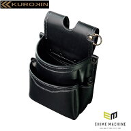 フジ矢 腰袋薄型2段(黒金)LIGHT PU LEATHER SERIES (AB-32BG)(4952520414125) FUJIYA 工具