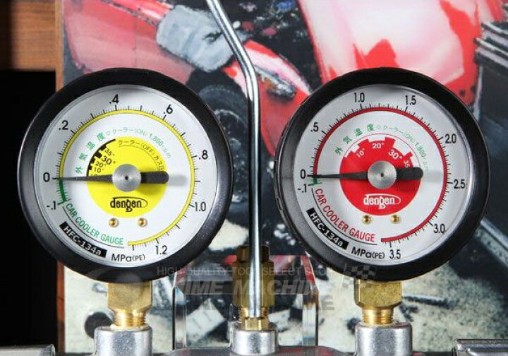 楽天市場】DENGEN 134a用2バルブマニホールドゲージ CP-MG213N 