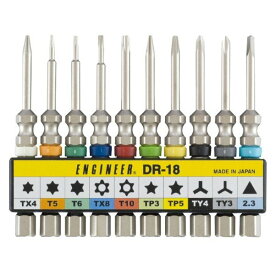 エンジニア 特殊ネジ用ビットセット (DR-18) (4989833012182) ENGINEER