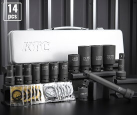 KTC 12.7sq インパクト用ソケットレンチセット セミディープ薄肉 14コ組 TBP4M11TPA 工具 京都機械工具