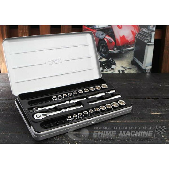 楽天市場】KTC 6.3sq. ソケットレンチセット 25点 TB2X20B 工具 京都 