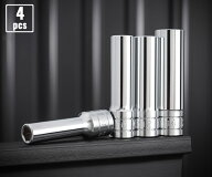 【ワケあり特価品】KTC B3L-4P -001-230537 ディープソケットセット 差込角9.5mm 良く使うサイズ厳選4個…