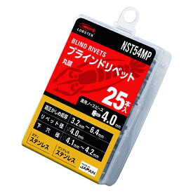 ロブテックス ブラインドリベット(ステンレス/ステンレス製) エコパック 5-4(25本入) NST54MP エビ LOBSTER ロブスター エビ印工具 LOBTEX 【飛脚ゆうパケット対応】