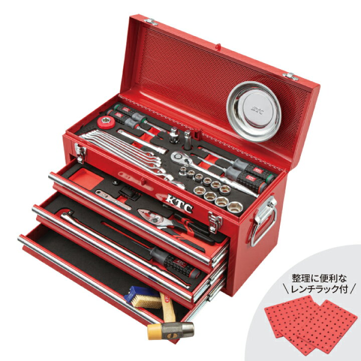 楽天市場】【限定特価】KTC 12.7sq. 60点 工具セット SK46024X レッド 