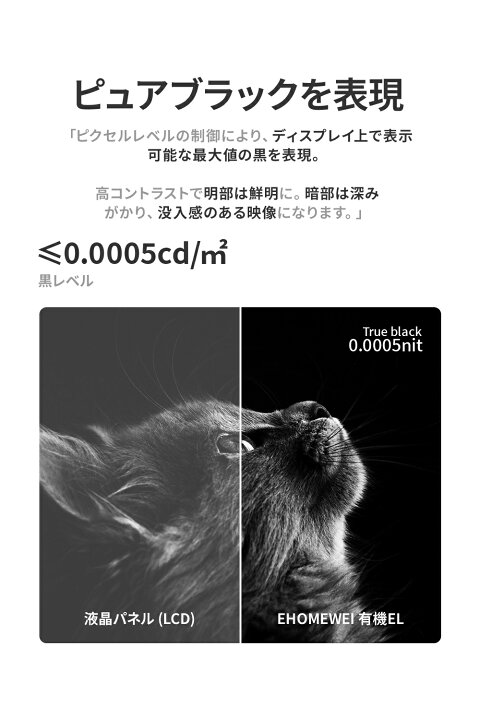 楽天市場】EHOMEWEI モバイルモニター 4K 有機EL 13.3インチ 【Windows 