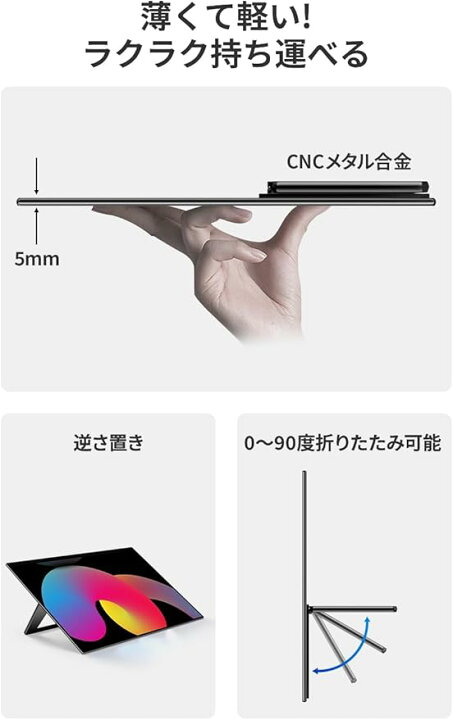 楽天市場】EHOMEWEI モバイルモニター 16インチ 有機EL 4K 3840x2400 