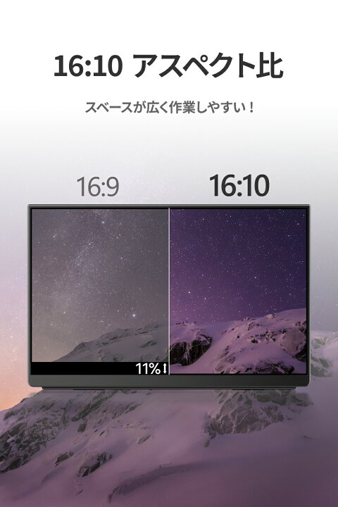 楽天市場】EHOMEWEI モバイルモニター 16インチ 2K 2560x1600 IPS 