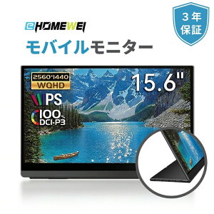�y4/16�`�ē��ח\��zEHOMEWEI ���o�C�����j�^�[ 15.6�C���` 144Hz IPS �Q�[�~���O���j�^�[ Switch�Ή� 2K 2560x1440 ����� 144Hz �y�ʒ����^ 4mm FreeSYNC �f�W�^���V�l�}�K�i �܂肽���݃X�^���h�t �T�u���j