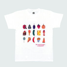 (M） はらぺこあおむし Tシャツ フルーツ＆ジャンク 白 はらぺこあおむし エリックカール エリックカール Tシャツ 夏 運動会 グッズ
