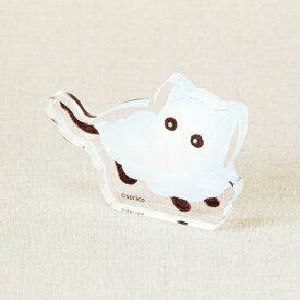 しろくまのいる生活 自立式アクリルブロック ねこおばけ（絵本ナビ×serico） 絵本ナビオリジナルグッズ 絵本ナビ限定 せりこ リトルコチカ トリックオアトリート アクスタ