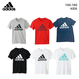 【ポイント2倍】アディダス キッズ tシャツ 半袖 綿100％ 【 adidas アディダス tシャツ ジュニア ビッグロゴ 半袖 ボーイズ 】 コットン 綿 子供 小学生 子供服 男の子 スポーツ ウエア ブランド サッカー テニス スポーツウェア ロゴ 黒 白 赤 水色