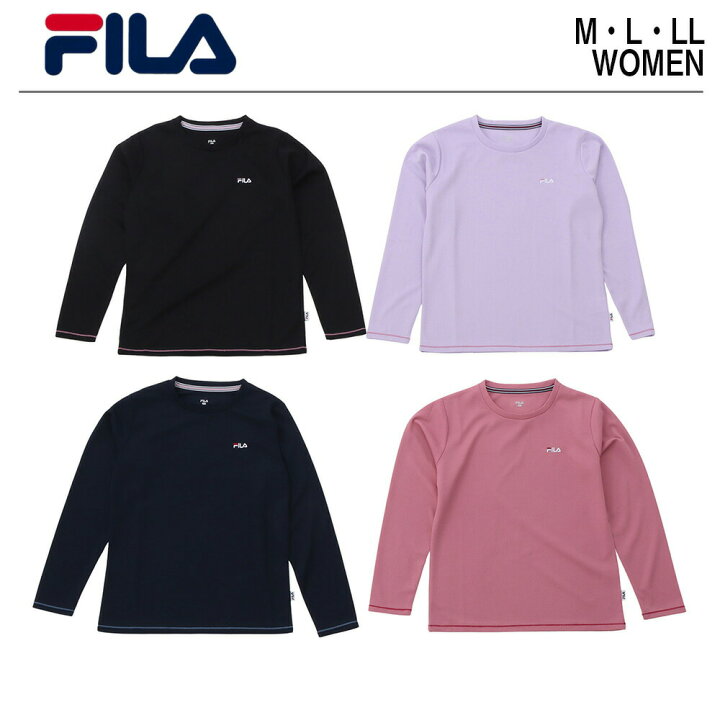 楽天市場 Fila フィラ ロゴ ワッフル長袖tシャツ レディース スポーツウェア スポーツ ブランド カジュアル ブラック 黒 紺 ラベンダー 長袖 秋 冬 かわいい かっこいい ストリート トレンド 人気 注目 スポーツ カジュアル Isbストア