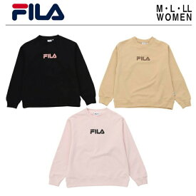 【ポイント2倍】フィラ レディース 秋 冬 スポーツウェア 【FILA プリントトレーナー 】スポーツ ブランド カジュアル ベージュ ピンク モクグレー 長袖 かっこいい ストリート トレンド 人気 注目