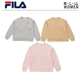 【ポイント2倍】FILA フィラ プリントトレーナー | レディース スポーツウェア スポーツ ブランド カジュアル ベージュ ピンク モクグレー 長袖 秋 冬 かっこいい ストリート トレンド 人気 注目