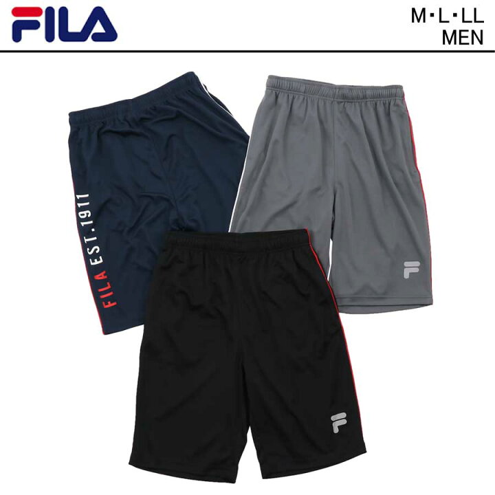 楽天市場 楽天スーパーsale Fila フィラ メンズ ハーフ パンツ スポーツ 吸水速乾 ドライ機能 ポリエステル テニス スポーツウェア スポーツ カジュアル 黒 紺 灰 春 夏 秋 ストリート トレンド 半ズボン 涼しい 紳士服 男性 ルームウェア ズボン 短パン ハーフパンツ