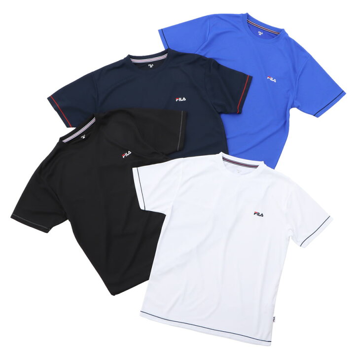 楽天市場 フィラ Tシャツ メンズ 半袖 速乾 無地 ブランド スポーツ Fila ロゴ ダブルメッシュ 吸水速乾 Tシャツ ポリエステル 吸水速乾 スポーツウェア 白 春 夏 かっこいい 人気 メッシュ 半袖t T Shirt インナー 下着 アンダーウェア テニス ウェア ジョギング
