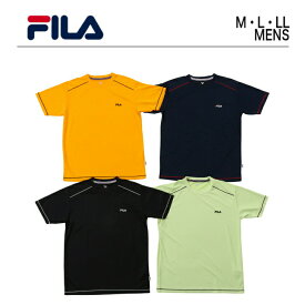 【楽天スーパーSALE】フィラ tシャツ メンズ 半袖 無地 ブランド スポーツ 【 FILA ロゴ ダブルメッシュ 吸水速乾 Tシャツ 】 ポリエステル 吸水速乾 スポーツウェア 白 春 夏 かっこいい 人気 メッシュ 半袖T T-shirt インナー 下着 アンダーウェア テニス ウェア