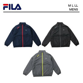 【楽天スーパーSALE】フィラ メンズフードなし ジャケット コート【FILA 中綿ウインド ジャケット】 ブラック 黒 グレー ネイビー 紺 チャコール 上着 テニスウェア ランニングウェア フィットネスウェア 防寒着 秋 冬 春 カジュアル M L LL