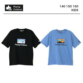 キッズ tシャツ 半袖 夏 ロゴス 子供 【 LOGOSPark ジュニア 天竺プリント半袖Tシャツ 】 男の子 140 150 160 ブラック サックス かっこいい 子供服 男子 通学 ボーイズ カットソー 低学年 高学年