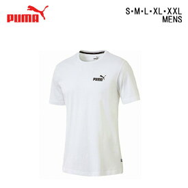 tシャツ メンズ ブランド 半袖 白 コットン 【 PUMA プーマ tシャツ メンズ ESS SS Tシャツ 】 綿 綿100％ シンプル S M L XL XXL 無地 ロゴ Tシャツ 白T トレーニングウェア スポーツウェア テニス ウェア 夏 インナー スポーツ 野球