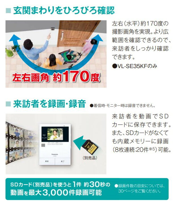 在庫有り パナソニック VL-SE35XLA テレビドアホン 電源直結式 来訪者 