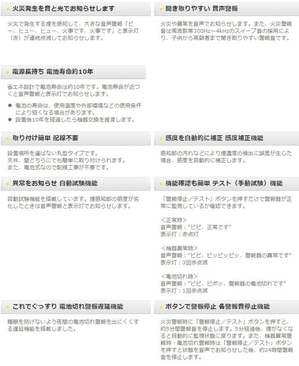 楽天市場 パナソニック 能美防災製 Oem品 熱式 ねつ式 コンパクト形状 住宅用火災警報器 警報音 音声警報タイプ リチウム電池同梱 10年寿命タイプ 声でお知らせ最新型shknshkの後継機種 エイ ワン