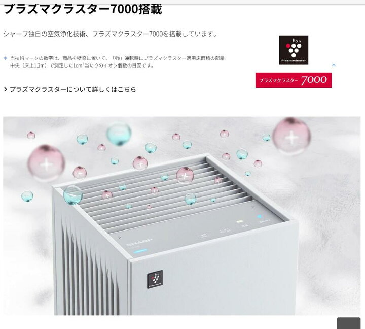 楽天市場】2024年モデルシャープ 高濃度プラズマクラスター7000搭載 