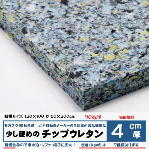 低燃焼性試験適用品 純日本製4センチ厚×120×100又は60×200密度70kg/立法メートル CH403椅子 ソファ ベッド 座布団 枕 マット ベンチウレタンフォームウレタンチップクッションキャンピング
