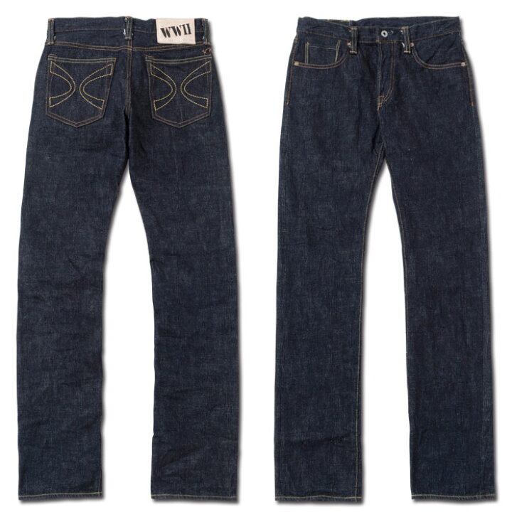 楽天市場 エイトジー 男デニム ジーンズ メンズ 細め 大戦モデル 日本製 ヘビーオンス アメカジ ワンウォッシュ ナローストレート タイト ジーパン デニム ヴィンテージ ビンテージ 厚手 国産 おしゃれ 大人 Eight G 701 Ww2 ジーパンセンターサカイ