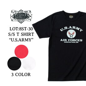 Tシャツ メンズ アメカジ 半袖 カットソー プリント 国産 日本製 エイトジー EIGHT-G U.S.ARMY 8ST-30