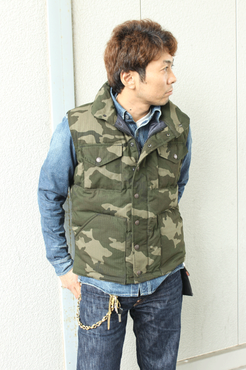 楽天市場】SUGAR CANE カモフラージュ柄 ダウンベスト SC14292