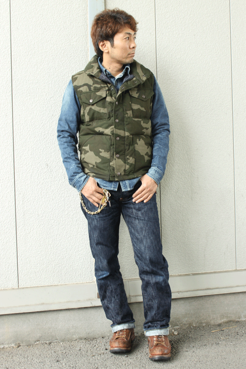 楽天市場】SUGAR CANE カモフラージュ柄 ダウンベスト SC14292 東洋