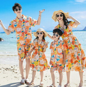 旅行 ハワイ ワンピース ペアルック ハーフパンツ 花柄 親子ペア アロハシャツ 男の ママ パパ 親子 親子ペア 家族お揃い 女の子