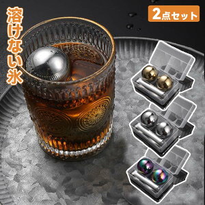 304 繰り返し 何度でも使えるウイスキーストーン 溶けない氷 ステンレス製 こおり 急速冷却 氷 クリップ付き 2個 保冷剤 円形 氷